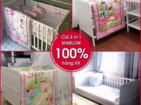 Cũi trẻ em 3 trong 1 Marlow màu trắng Cũi trẻ em 3 trong 1 Marlow màu trắng