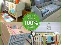 Cũi trẻ em 3 trong 1 Darling màu trắng Cũi trẻ em 3 trong 1 Darling màu trắng