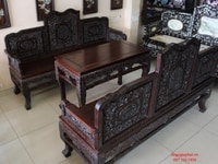 Bộ trường kỷ huế triện tàu lá dắt Bộ trường kỷ huế triện tàu lá dắt