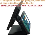 Máy cảm ứng 2 màn hình dùng cho quán trà sữa cafe giá rẻ Máy cảm ứng 2 màn hình dùng cho quán trà sữa cafe giá rẻ