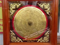 Tranh mặt trống đồng MTD29 tranh đồng đại bái Tranh mặt trống đồng MTD29 tranh đồng đại bái
