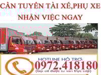 Tuyển lái Xe, Phụ Xe Nam Phụ Kho Bốc Hàng Lên Xe Lương Lãnh Ngày Tuyển lái Xe, Phụ Xe Nam Phụ Kho Bốc Hàng Lên Xe Lương Lãnh Ngày