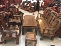 Bộ bàn ghế giả cổ minh quốc đào gỗ mun đuôi công Bộ bàn ghế giả cổ minh quốc đào gỗ mun đuôi công