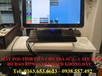 Máy pos tính tiền 2 màn hình giá rẻ trọn bộ cho trà sữa tại An Giang Máy pos tính tiền 2 màn hình giá rẻ trọn bộ cho trà sữa tại An Giang