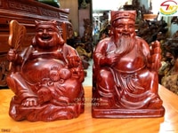 Tượng Thần Tài Ông Địa bằng gỗ quý Tượng Thần Tài Ông Địa bằng gỗ quý
