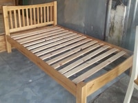 Giường ngủ gỗ sồi 1m2x2m kiểu giường nan Giường ngủ gỗ sồi 1m2x2m kiểu giường nan