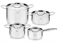 Bộ nồi Sanger Germany 4 món vung inox hàng nội địa Đức Bộ nồi Sanger Germany 4 món vung inox hàng nội địa Đức