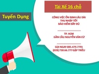 Cần tuyển Tài Xế 16 chỗ chở học sinh, nhân viên tại TP.HCM Cần tuyển Tài Xế 16 chỗ chở học sinh, nhân viên tại TP.HCM