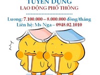 Tuyển gấp công nhân làm ca 12 tiếng ở Long An Tuyển gấp công nhân làm ca 12 tiếng ở Long An