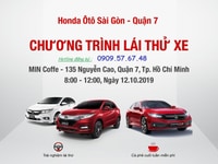 Lái Thử Xe Honda Ôtô tại quận 7 Lái Thử Xe Honda Ôtô tại quận 7