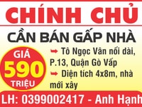 Kẹt tiền bán gấp nhà Tô Ngọc Vân nối dài, Q.Gò Vấp, mới xây Kẹt tiền bán gấp nhà Tô Ngọc Vân nối dài, Q.Gò Vấp, mới xây