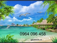 Tranh gạch 3d bãi biển - gạch tranh 3d bãi biển Tranh gạch 3d bãi biển - gạch tranh 3d bãi biển