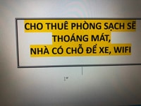 Cho thuê phòng sạch sẽ, thoáng mát, bao điện nuóc Cho thuê phòng sạch sẽ, thoáng mát, bao điện nuóc