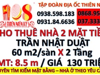 Cho thuê nhà trần nhật duật 60m2/sàn x 2 tầng mặt tiền 8.5 Cho thuê nhà trần nhật duật 60m2/sàn x 2 tầng mặt tiền 8.5