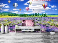 Tranh 3d vườn hoa lavender - gạch tranh 3d Tranh 3d vườn hoa lavender - gạch tranh 3d