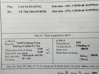 Nhà Chính Chủ 5x20m, Hẻm 6m Thông, Nguyễn Duy Cung, P.12 GV Nhà Chính Chủ 5x20m, Hẻm 6m Thông, Nguyễn Duy Cung, P.12 GV