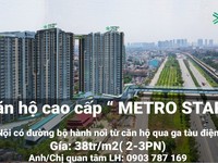 Bán căn hộ 2 PN Metro Star ngay MT XL Hà Nội Q9_2ty1/60m2_ tầng cao Bán căn hộ 2 PN Metro Star ngay MT XL Hà Nội Q9_2ty1/60m2_ tầng cao