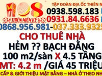 Cho thuê nhà hẻm ?? bạch đằng 100m2/sàn x 4.5 tầng mặt tiền 4.2 m Cho thuê nhà hẻm ?? bạch đằng 100m2/sàn x 4.5 tầng mặt tiền 4.2 m