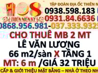Cho thuê mặt bằng lê văn lương 2 mặt tiền 66m2/sàn mặt tiền 6m Cho thuê mặt bằng lê văn lương 2 mặt tiền 66m2/sàn mặt tiền 6m
