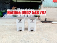 Thùng rác đạp chân xám matsu 20 lít y tế nắp kín Thùng rác đạp chân xám matsu 20 lít y tế nắp kín