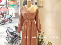 Shop Aroma House: Đầm hoa nhí tay dài dịu dàng, Shop Aroma House: Đầm hoa nhí tay dài dịu dàng,