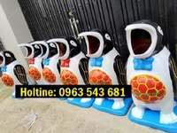 Thùng rác hình chim cánh cụt chất liệu nhựa composite Thùng rác hình chim cánh cụt chất liệu nhựa composite