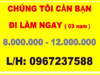 Tuyển dụng 03 nam lao động phổ thông đi làm ngay Tuyển dụng 03 nam lao động phổ thông đi làm ngay