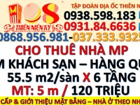 Cho thuê nhà làm khách sạn hàng quạt 9 phòng 6 tầng x 55.5m2/sàn Cho thuê nhà làm khách sạn hàng quạt 9 phòng 6 tầng x 55.5m2/sàn