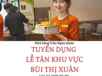 Tuyển 2 nữ lễ tân, trên 18 tuổi k yc k/n Tuyển 2 nữ lễ tân, trên 18 tuổi k yc k/n