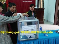 Thùng bỏ phiếu mica – Thùng bốc thăm trúng thưởng có logo Thùng bỏ phiếu mica – Thùng bốc thăm trúng thưởng có logo