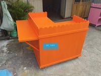 Quầy bar gỗ pha chế màu cam 01 Quầy bar gỗ pha chế màu cam 01