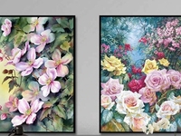 Tranh canvas chủ đề Hoa lá mùa xuân Tranh canvas chủ đề Hoa lá mùa xuân