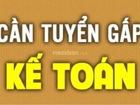 Tuyển gấp nhân viên kế toán tốt nghiệp trung cấp trở lên Tuyển gấp nhân viên kế toán tốt nghiệp trung cấp trở lên