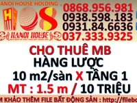 Cho thuê cửa hàng Hàng Lược 10m2, mặt tiền 1.5m Cho thuê cửa hàng Hàng Lược 10m2, mặt tiền 1.5m