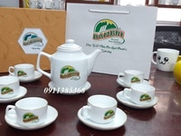 Bộ Ấm chén gốm Bát tràng in logo quà tặng Tết Bộ Ấm chén gốm Bát tràng in logo quà tặng Tết