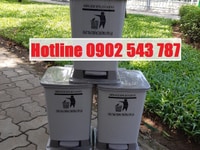 Thùng rác 15l màu xám y tế; thùng rác y tế 15l màu xám đạp chân Thùng rác 15l màu xám y tế; thùng rác y tế 15l màu xám đạp chân
