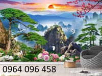 Tranh gạch 3d phong thủy tùng bách Tranh gạch 3d phong thủy tùng bách