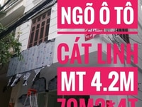 Cho thuê nhà trong ngõ ô tô vào nhà Cát Linh 70m2*4 tầng 38Tr Cho thuê nhà trong ngõ ô tô vào nhà Cát Linh 70m2*4 tầng 38Tr