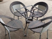 Bàn ghế cafe nhựa giả mây cao cấp Bàn ghế cafe nhựa giả mây cao cấp