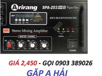 Amply Arirang SPA-203IIIB hỗ trợ bluetooth, Radio FM, thẻ SD Amply Arirang SPA-203IIIB hỗ trợ bluetooth, Radio FM, thẻ SD