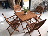 Bàn ghế gỗ ngoài trời đẹp giá rẻ Bàn ghế gỗ ngoài trời đẹp giá rẻ
