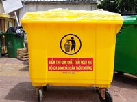 Nơi bán rẻ thùng rác đô thị 660 lít 4 bánh xe Nơi bán rẻ thùng rác đô thị 660 lít 4 bánh xe