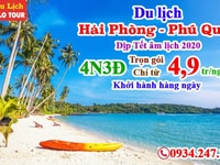 Tour Hải Phòng - Phú Quốc Tết âm lịch 2020 giá rẻ chỉ 4,9 tr/ng Tour Hải Phòng - Phú Quốc Tết âm lịch 2020 giá rẻ chỉ 4,9 tr/ng