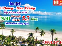 Tour Hải Phòng - Nha Trang Tết âm lịch 2020 giá rẻ chỉ 4,9 tr/ng Tour Hải Phòng - Nha Trang Tết âm lịch 2020 giá rẻ chỉ 4,9 tr/ng