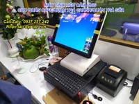 Trọn bộ máy tính tiền cảm ứng dùng cho quán cafe Trọn bộ máy tính tiền cảm ứng dùng cho quán cafe
