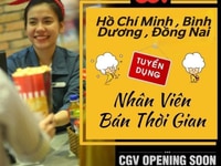 Bổ sung nhân sự thời vụ 35 Ngàn/giờ tại các hệ thống rạp phim TPHCM Bổ sung nhân sự thời vụ 35 Ngàn/giờ tại các hệ thống rạp phim TPHCM