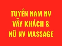 Quán tẩm quất tuyển NV nữ làm ca ngày và ca đêm,