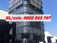 Thùng nhựa 1000 lít đựng hóa chất cũ, thùng nhựa có khung thép 1 khối Thùng nhựa 1000 lít đựng hóa chất cũ, thùng nhựa có khung thép 1 khối