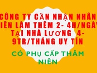 BGDUDCông ty tuyển nhân viên làm thêm tại nhà 2-3h/ng lương 7-9tr/th BGDUDCông ty tuyển nhân viên làm thêm tại nhà 2-3h/ng lương 7-9tr/th