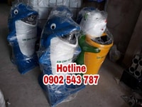 Thùng rác nhựa composite hình con thú, thùng rác công cộng hình cá heo Thùng rác nhựa composite hình con thú, thùng rác công cộng hình cá heo